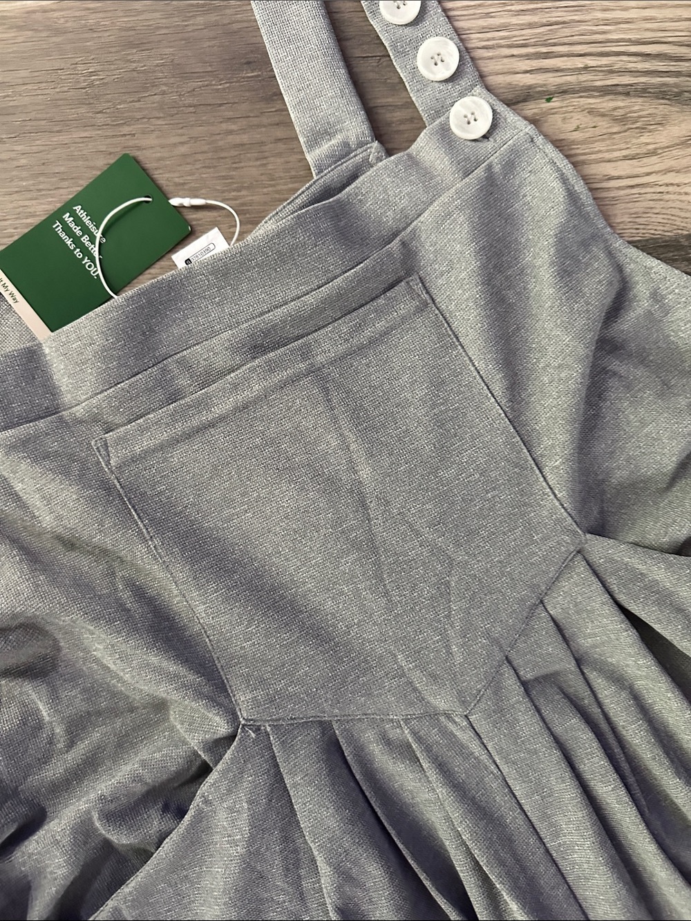 Halara NWT Wide-Leg Jumpsuit with Buttoned Straps - Light Gray women’s 3X - Picture 8 of 16